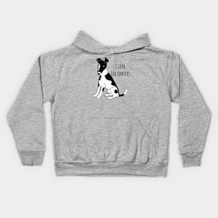 I Love Fox Terriers Kids Hoodie